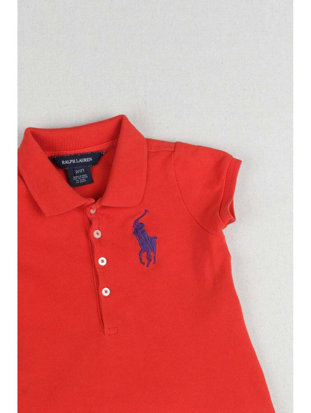 00's Polo Ralph Lauren Kids Orange Skirt Short Sleeve Polo